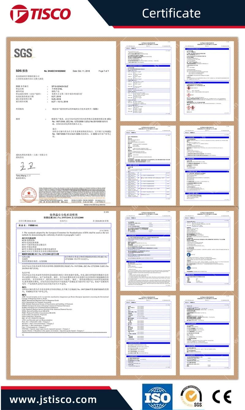 181011 316l sds Certificate